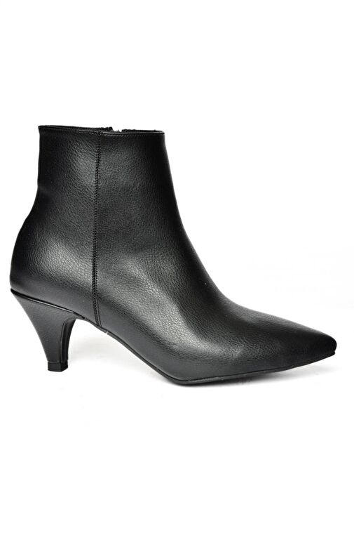 R404710009 Siyah Alçak Topuklu Kadın Bot - Görsel 6
