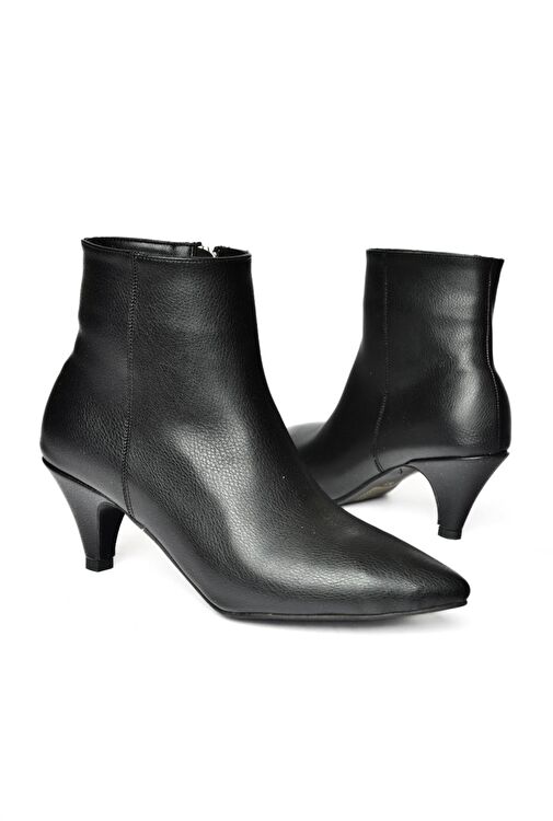 R404710009 Siyah Alçak Topuklu Kadın Bot - Görsel 7