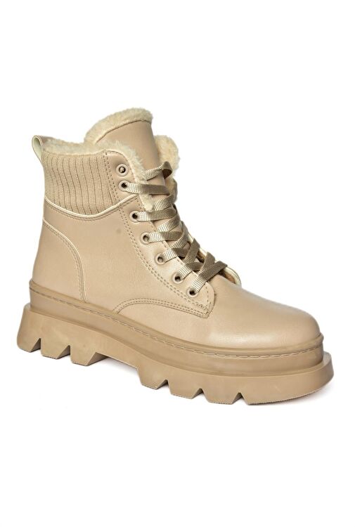 R250008009 Ten Kalın Tabanlı Kadın Postal Bot - Görsel 7