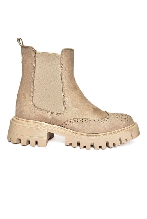 R312152902 Vizon Süet Kalın Tabanlı Kadın Bot - Görsel 9