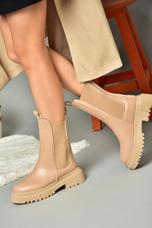 N280349009 Ten Kalın Tabanlı Günlük Kadın Bot - Görsel 4