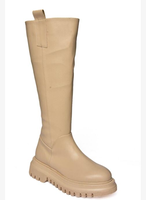 R312401309 Ten Kalın Tabanlı Kadın Çizme - Görsel 9