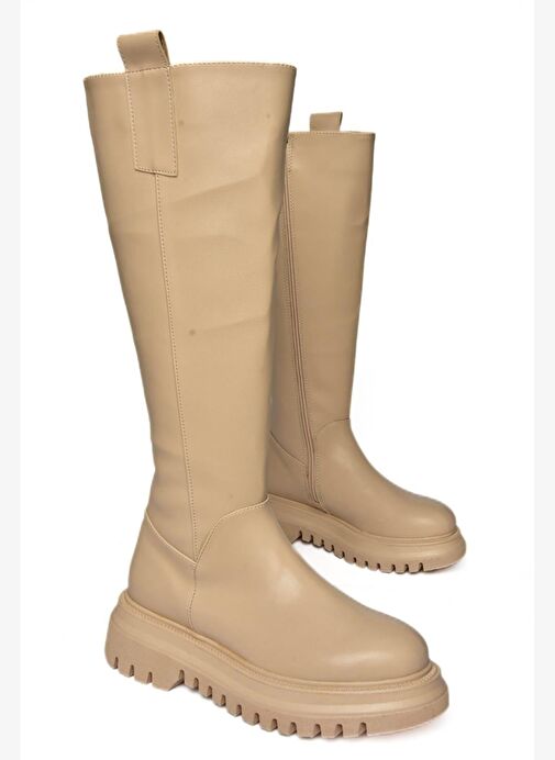 R312401309 Ten Kalın Tabanlı Kadın Çizme - Görsel 7