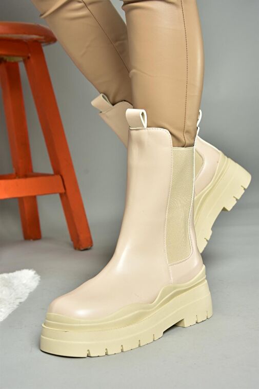 N280420009 Ten Kalın Tabanlı Kadın Bot - Görsel 2