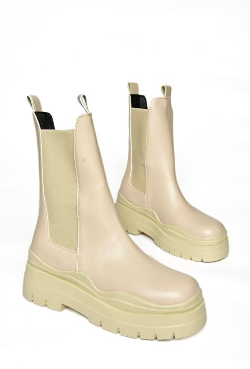 N280420009 Ten Kalın Tabanlı Kadın Bot - Görsel 6