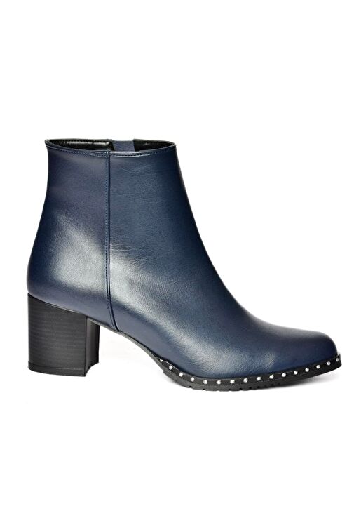 C654013309 Lacivert Kalın Topuklu Kadın Bot - Görsel 3