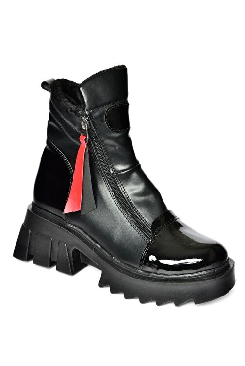 L239001809 Siyah Kalın Tabanlı Kadın Bot - Görsel 8