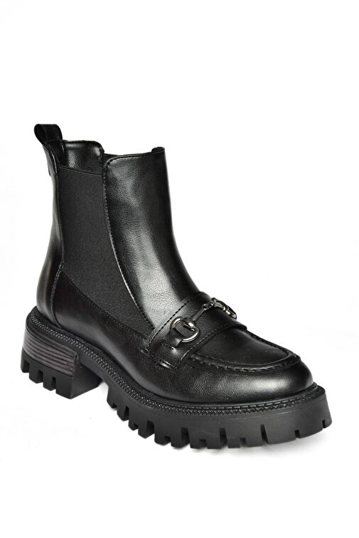 R312154109 Siyah Kalın Tabanlı Kadın Bot - Görsel 8