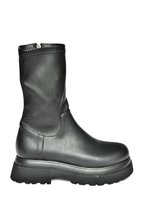 R267042009 Siyah Kalın Tabanlı Kadın Bot - Görsel 8