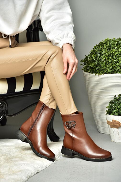 R312222109 Taba Alçak Tabanlı Kadın Bot - Görsel 5