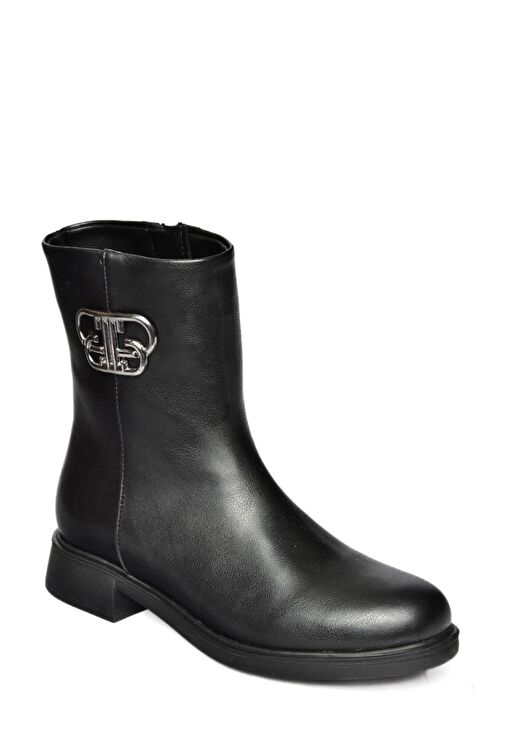 R312222109 Siyah Alçak Tabanlı Kadın Bot - Görsel 8