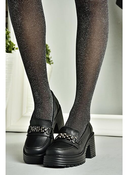 Fox Shoes Siyah Kadın Topuklu Ayakkabı 11797 - Görsel 2