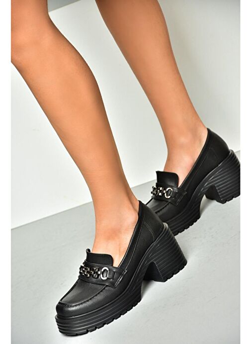 Fox Shoes Siyah Kadın Topuklu Ayakkabı 11797 - Görsel 5