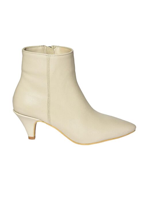 R404710009 Bej Alçak Topuklu Kadın Bot - Görsel 7