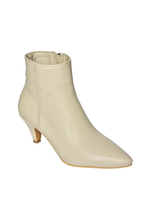 R404710009 Bej Alçak Topuklu Kadın Bot - Görsel 8