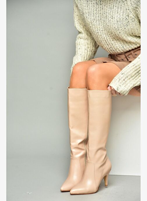R372453009 Ten İnce Topuklu Kadın Çizme - Görsel 2