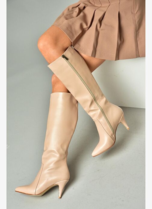 R372453009 Ten İnce Topuklu Kadın Çizme - Görsel 4