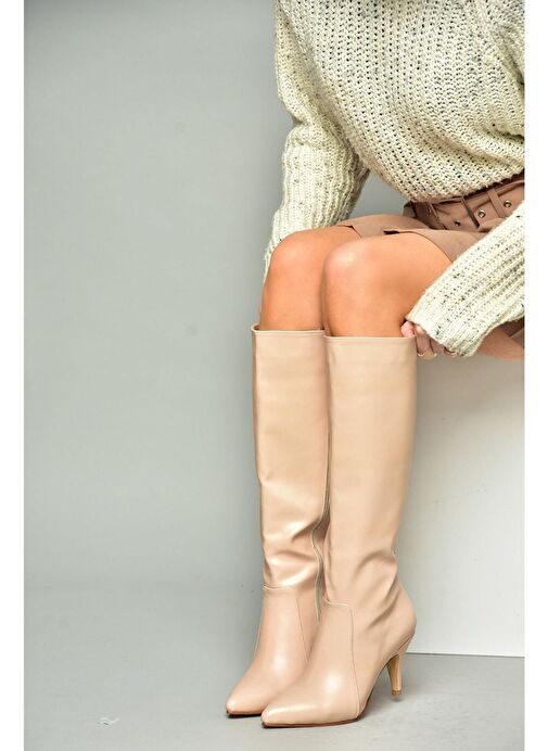 R372453009 Ten İnce Topuklu Kadın Çizme - Görsel 3