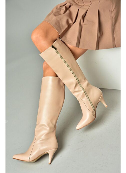 R372453009 Ten İnce Topuklu Kadın Çizme - Görsel 6