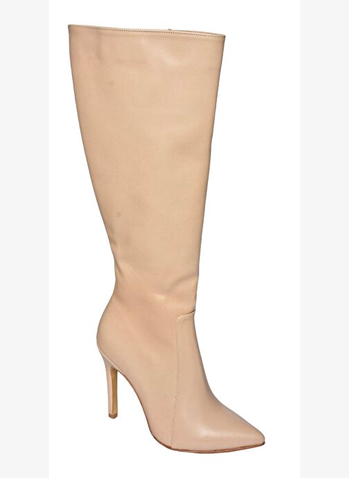 N372530109 Ten İnce Topuklu Sivri Burun Kadın Çizme - Görsel 5