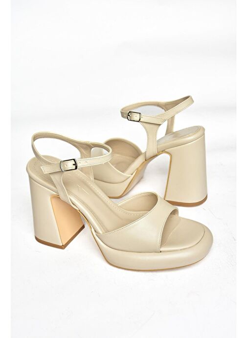 S569012809 Ten Kalın Topuklu Kadın Ayakkabı - Görsel 7