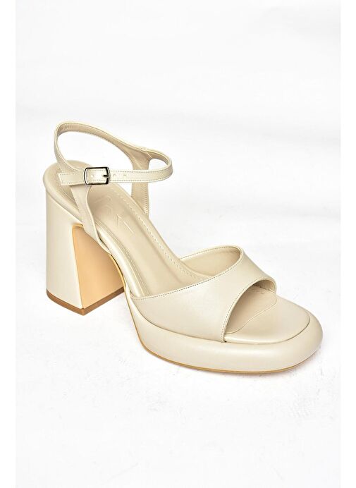 S569012809 Ten Kalın Topuklu Kadın Ayakkabı - Görsel 9