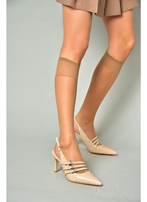 R654218308 Ten Rugan İnce Topuklu Kadın Ayakkabı - Görsel 2