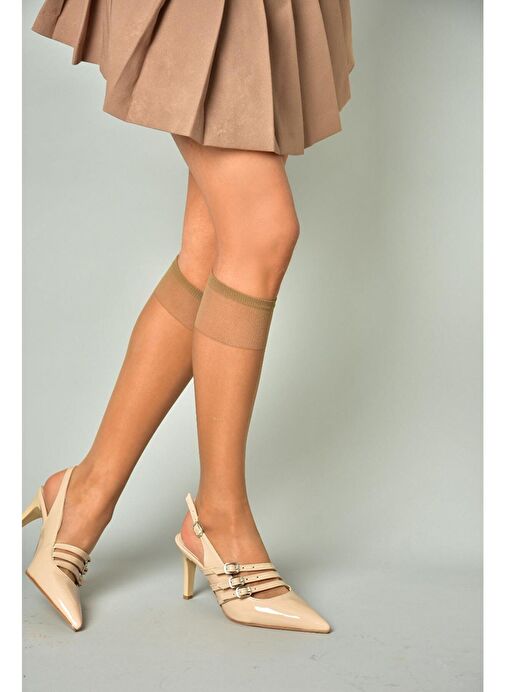 R654218308 Ten Rugan İnce Topuklu Kadın Ayakkabı - Görsel 3