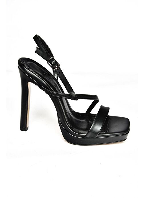 S569616609 Siyah Yüksek Topuklu Kadın Abiye Ayakkabı - Görsel 8