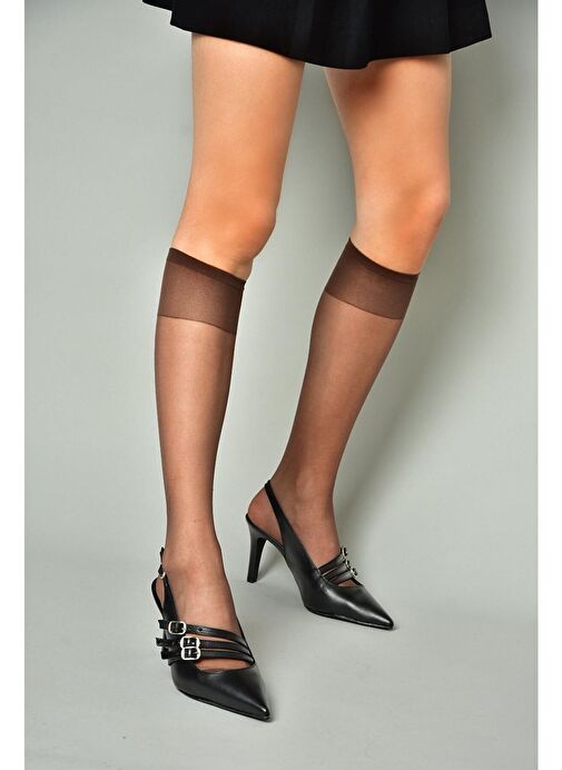 R654218309 Siyah İnce Topuklu Kadın Ayakkabı - Görsel 3