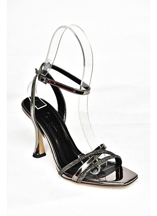 S569812534 Platin Ayna Kadın Abiye Ayakkabı - Görsel 9