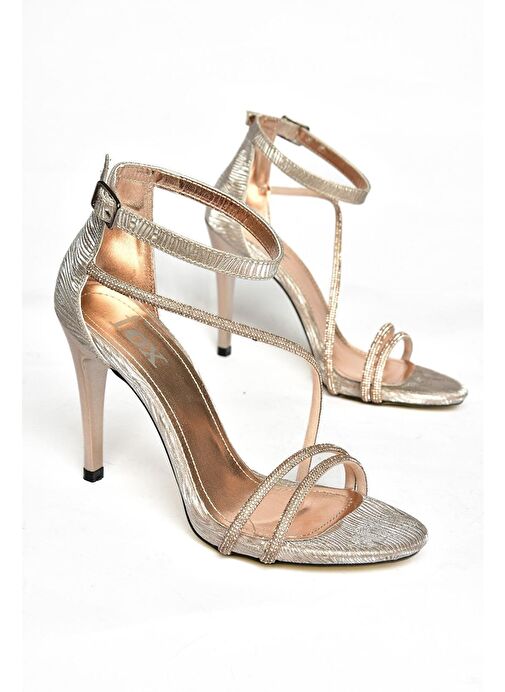 Fox Shoes Bronz Kadın Deri - Kumaş Abiye Ayakkabı 11920 - Görsel 6