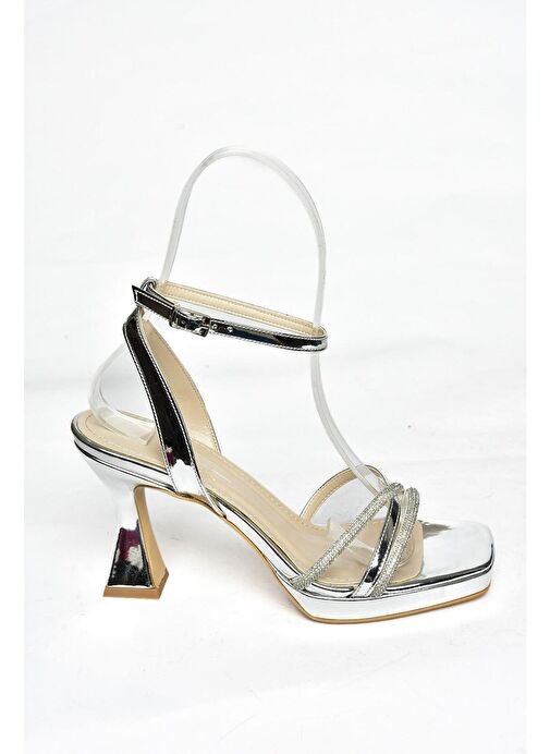 Fox Shoes Gümüş Kadın Abiye Ayakkabı 11878 - Görsel 7