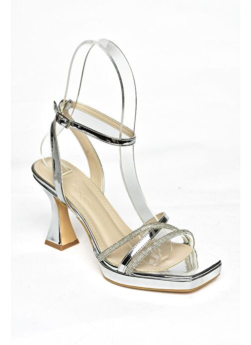 Fox Shoes Gümüş Kadın Abiye Ayakkabı 11878 - Görsel 8