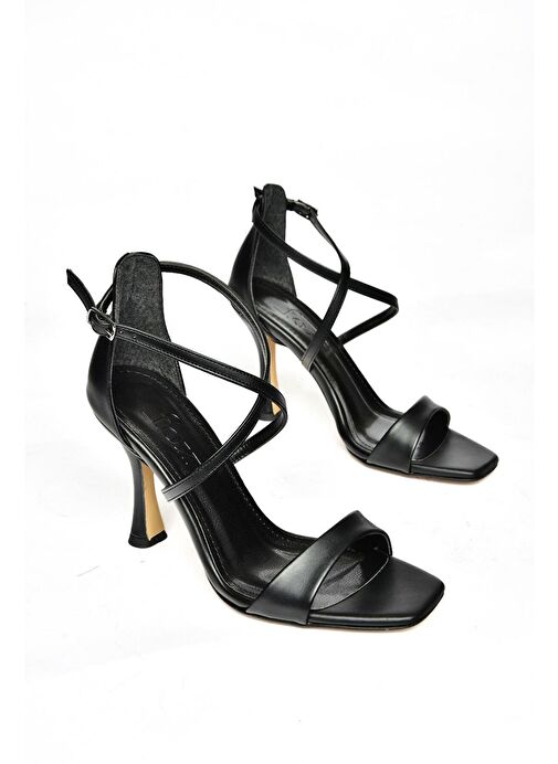 S569815409 Siyah Kadın Abiye Ayakkabı - Görsel 7