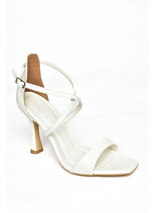 S569815409 Beyaz Kadın Abiye Ayakkabı - Görsel 9