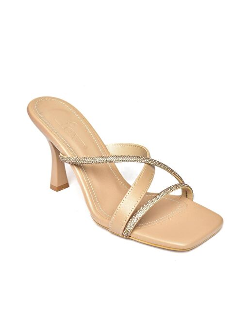 S590333109 Ten Taşlı Topuklu Kadın Terlik - Görsel 8