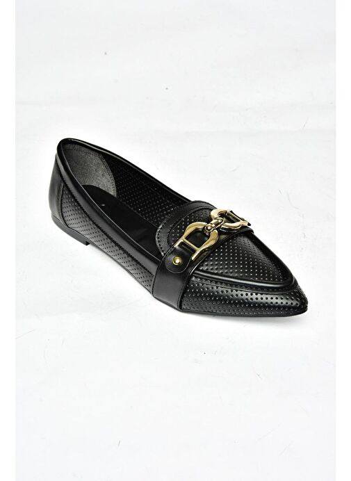 S314026509 Siyah Tokalı Kadın Ayakkabı - Görsel 8