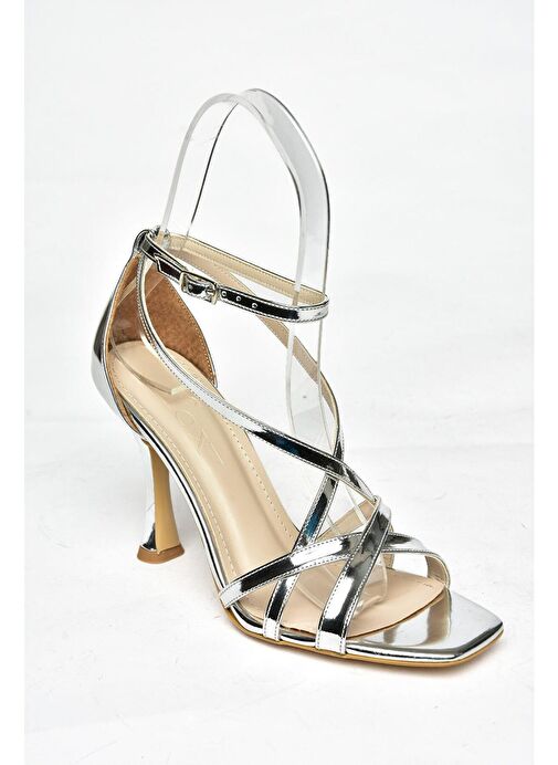 Fox Shoes Gümüş Kadın Abiye Ayakkabı 12007 - Görsel 5