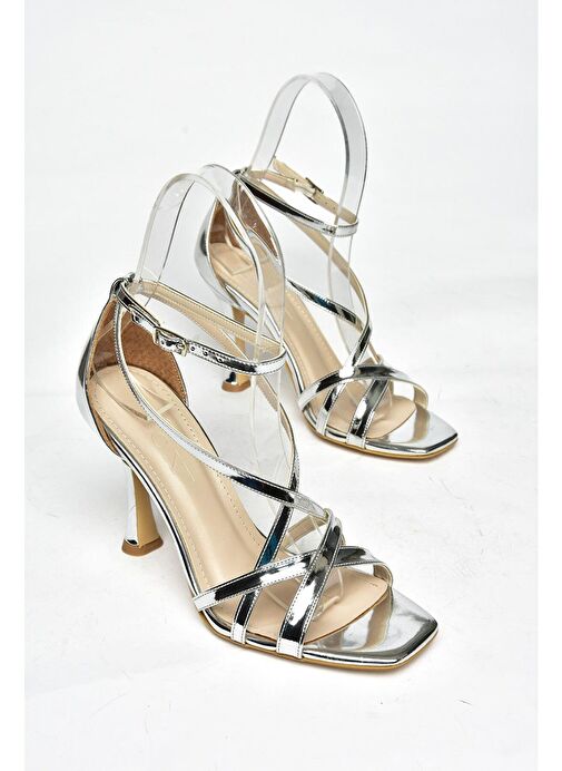 Fox Shoes Gümüş Kadın Abiye Ayakkabı 12007 - Görsel 6