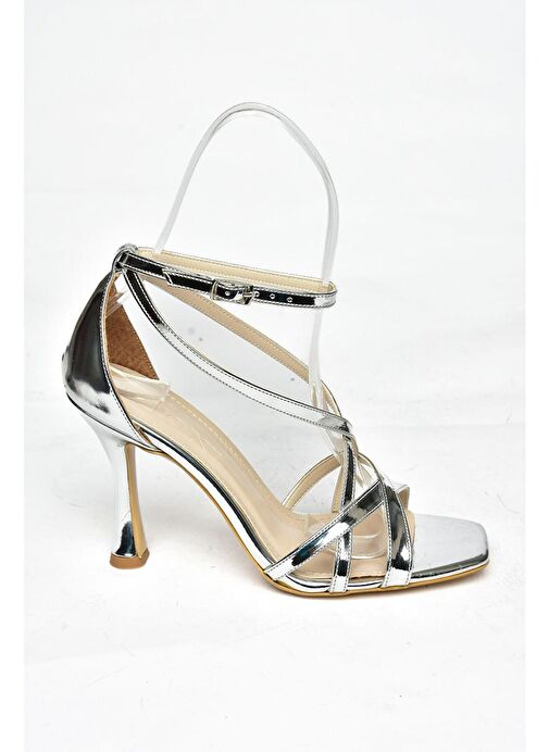 Fox Shoes Gümüş Kadın Abiye Ayakkabı 12007 - Görsel 7