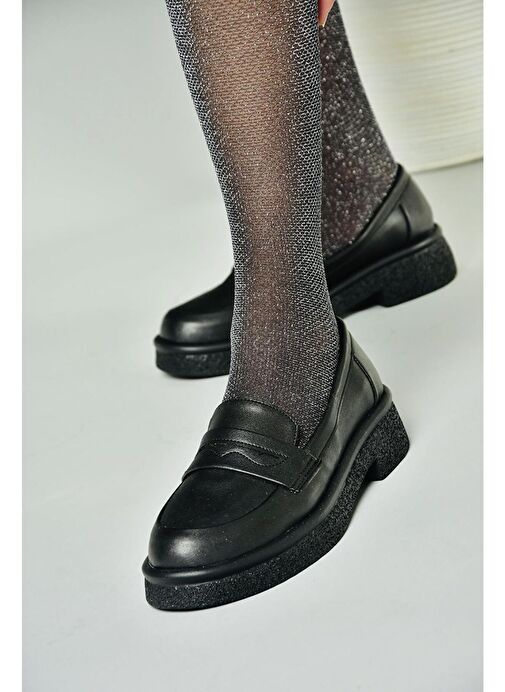 S996310009 Siyah Kalın Tabanlı Günlük Kadın Ayakkabı - Görsel 2