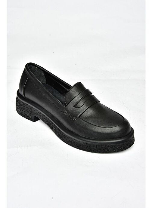 S996310009 Siyah Kalın Tabanlı Günlük Kadın Ayakkabı - Görsel 7