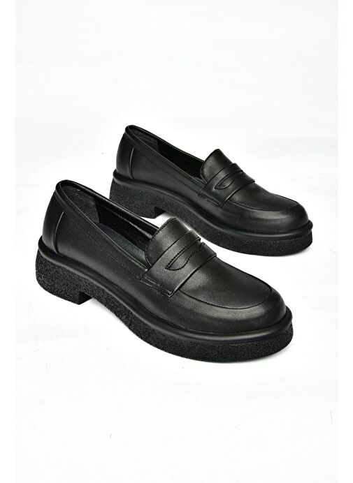 S996310009 Siyah Kalın Tabanlı Günlük Kadın Ayakkabı - Görsel 8