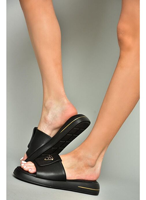 S518106409 Siyah Kadın Terlik - Görsel 2