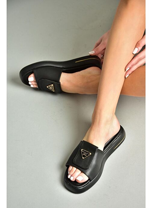 S518106409 Siyah Kadın Terlik - Görsel 4