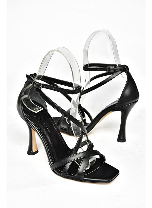 S569815309 Siyah İnce Topuklu Kadın Abiye Ayakkabı - Görsel 7