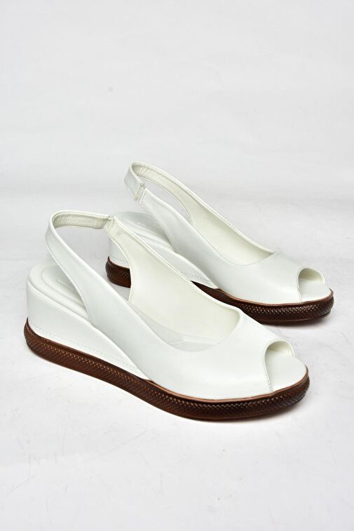 S674307009 Beyaz Kadın Sandalet - Görsel 8