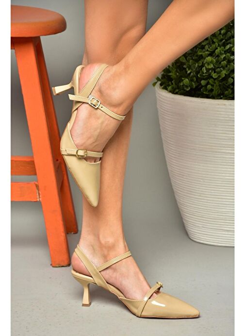 S518081308 Ten Rugan Alçak Topuklu Kadın Ayakkabı - Görsel 6