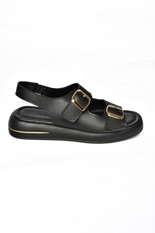 S518108309 Siyah Kadın Sandalet - Görsel 6